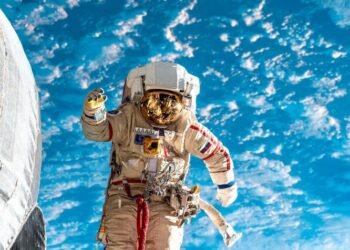 Cosmonautas russos em atividade