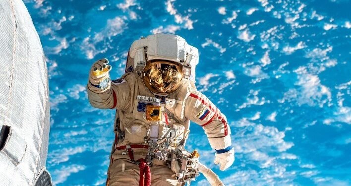 Cosmonautas russos em atividade